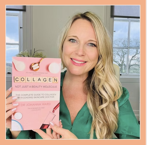 Dr Johanna Ward with her book Collagen - Not Just a Beauty Molecule